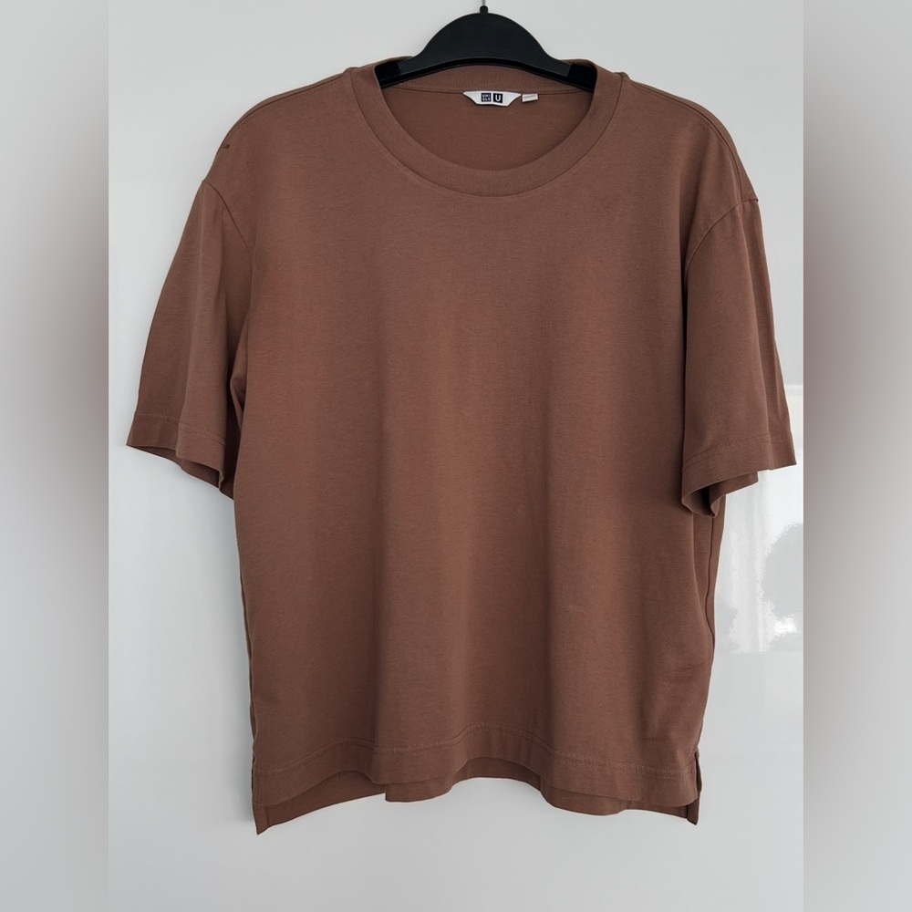 Uniqlo Brown Cotton Crew Neck T-Shirt – Size XS